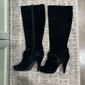 Steve Madden Black High Heel Boots
